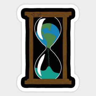 Earth in an Hourglass Sticker